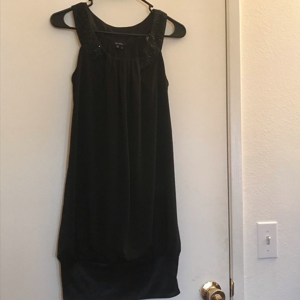 Black mini dress